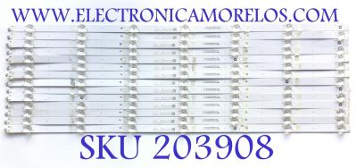 KIT DE LEDS PARA TV RCA ( 14 PZ ) / NUMERO DE PARTE CRH-K75EM30301207875-REV1.1 / 0FZD-03E348124HNROHS / M0Y150J21DCAK87JK04589 / 8149010675005 / MODELO RWOSU7547
